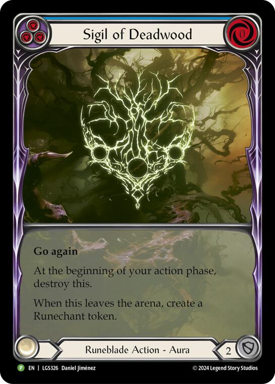 Sigil of Deadwood (Extended Art) [LGS326] (Promo)  Rainbow Foil | Galactic Gamez
