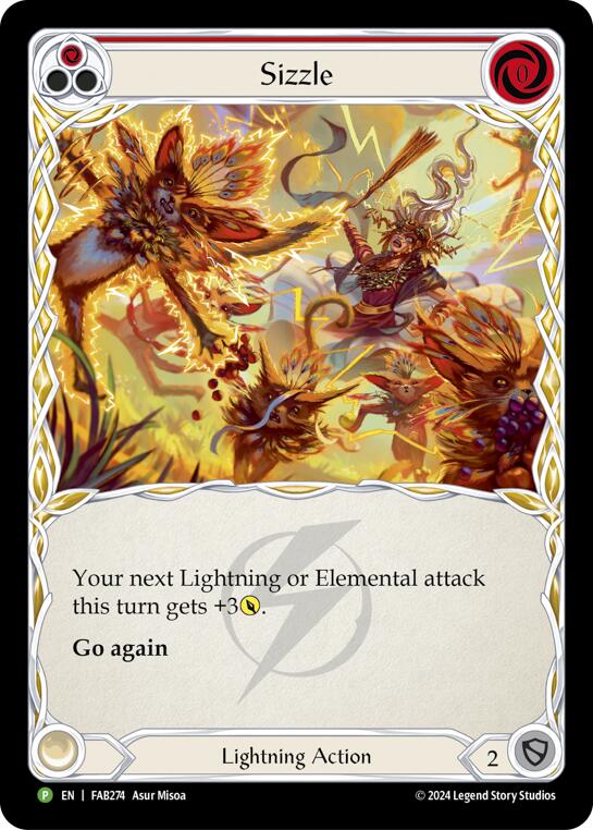 Sizzle (Red) [FAB274] (Promo)  Rainbow Foil | Galactic Gamez