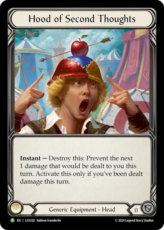 Hood of Second Thoughts - LGS320 [LGS320] (Promo)  Rainbow Foil | Galactic Gamez