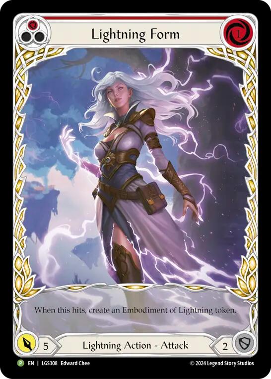 Lightning Form (Red) [LGS308] (Promo)  Rainbow Foil | Galactic Gamez
