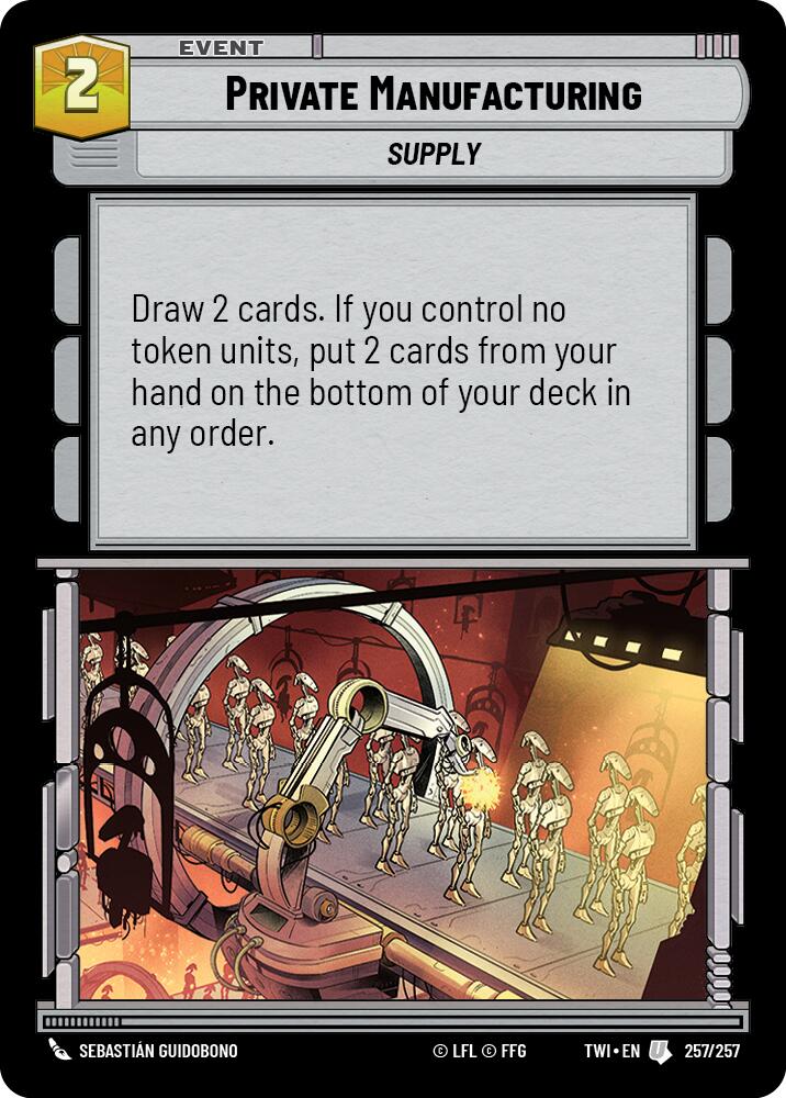 Private Manufacturing (257/257) (257/257) [Twilight of the Republic] | Galactic Gamez