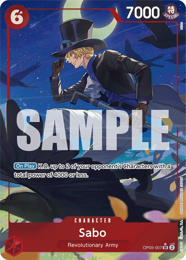 Sabo (OP05-007) (Alternate Art) [Premium Booster -The Best-] | Galactic Gamez