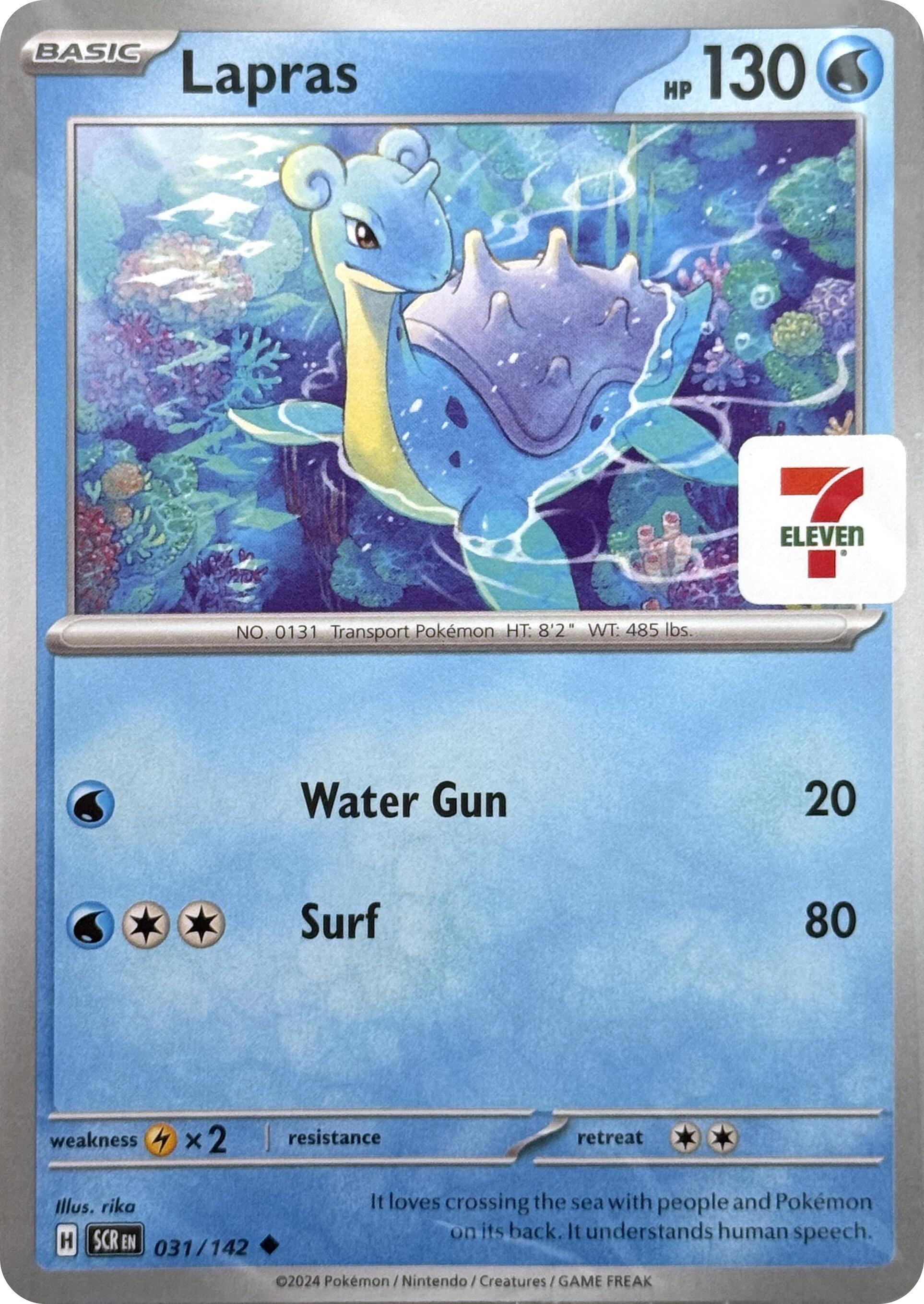 Lapras (031/142) (7-Eleven Promo) [Miscellaneous Cards] | Galactic Gamez