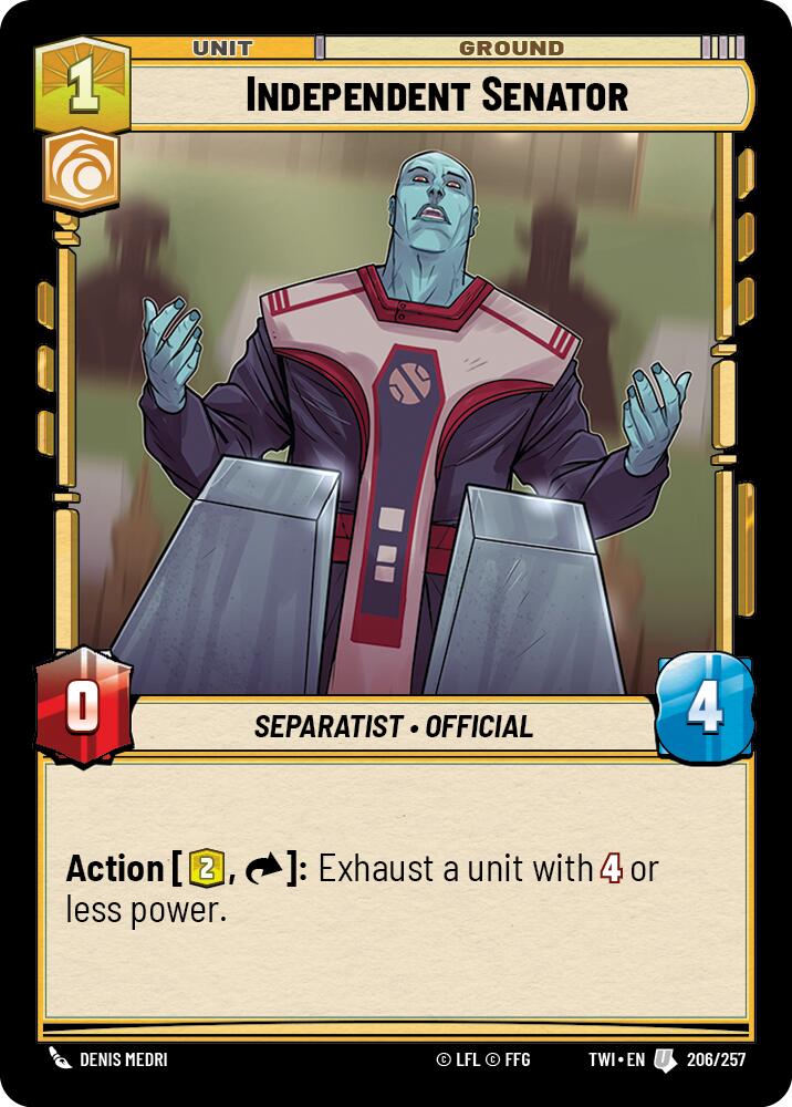 Independent Senator (206/257) (206/257) [Twilight of the Republic] | Galactic Gamez