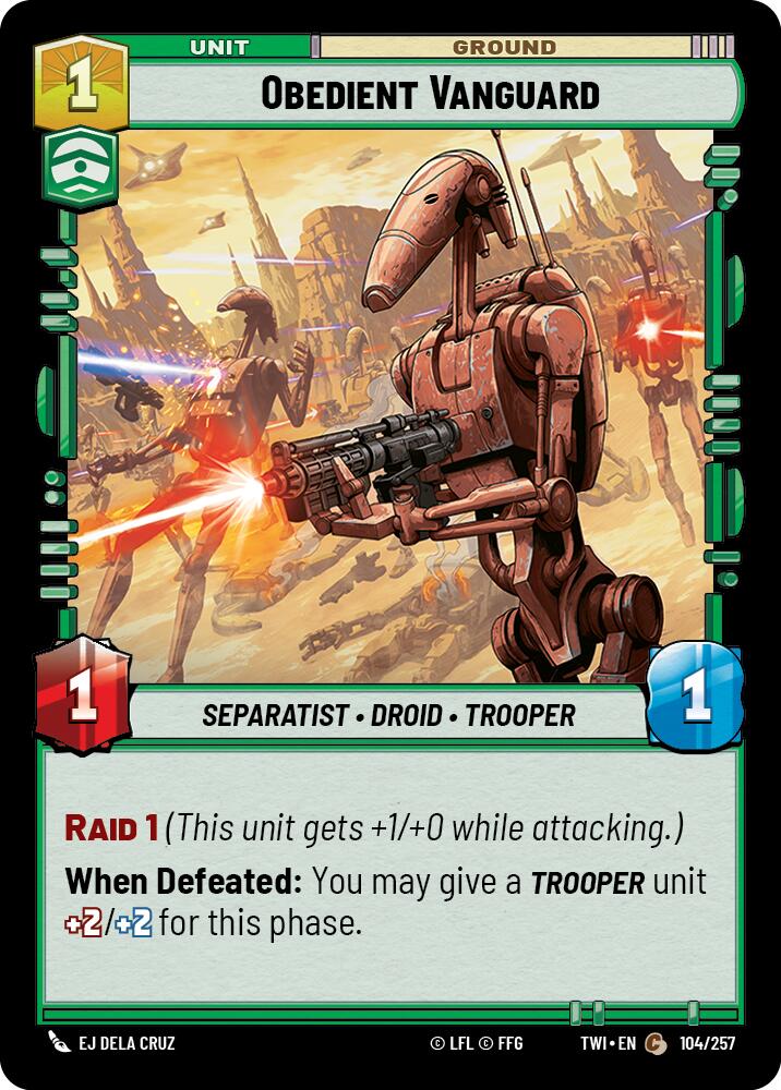 Obedient Vanguard (104/257) (104/257) [Twilight of the Republic] | Galactic Gamez