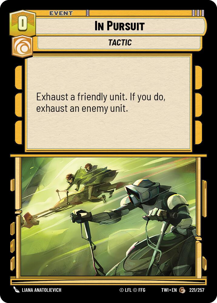 In Pursuit (221/257) (221/257) [Twilight of the Republic] | Galactic Gamez