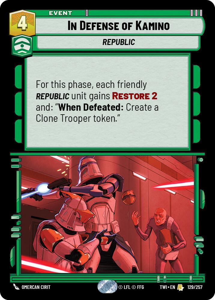 In Defense of Kamino (129/257) (129/257) [Twilight of the Republic] | Galactic Gamez