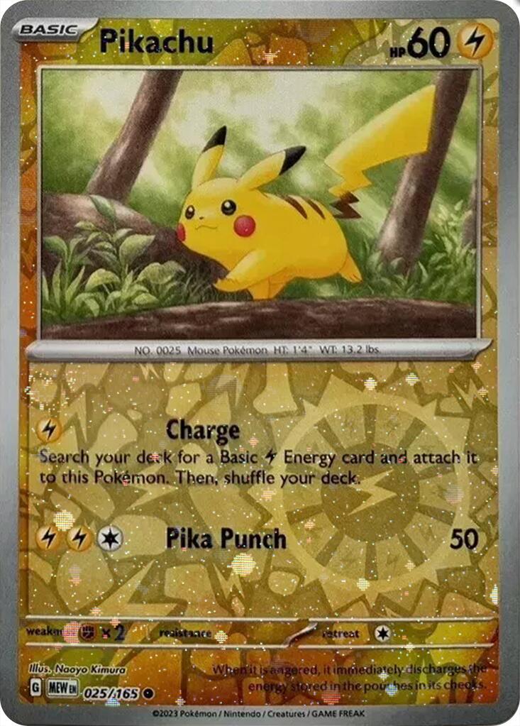 Pikachu (025/165) (Cosmos Holo) (Costco Exclusive) [Miscellaneous Cards] | Galactic Gamez