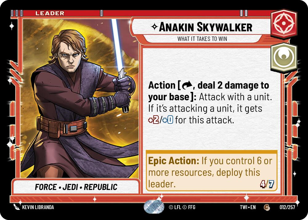 Anakin Skywalker - What it Takes to Win (012/257) (012/257) [Twilight of the Republic] | Galactic Gamez