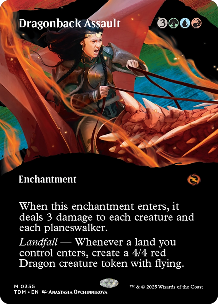 Dragonback Assault (Borderless) [Tarkir: Dragonstorm] | Galactic Gamez