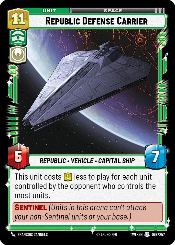 Republic Defense Carrier (098/257) (098/257) [Twilight of the Republic] | Galactic Gamez