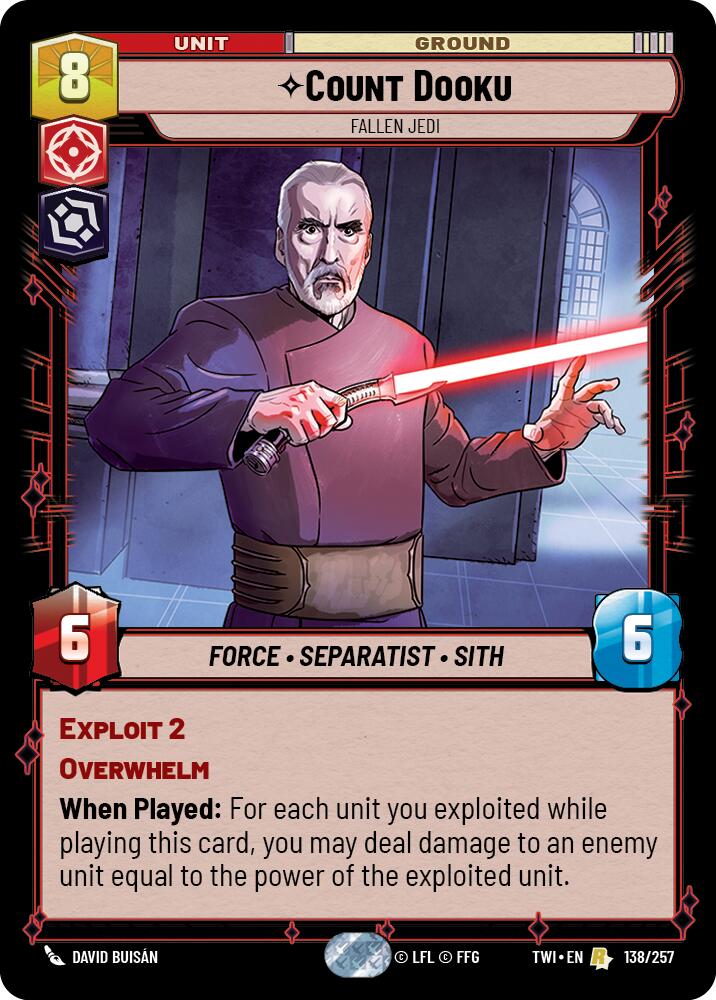 Count Dooku - Fallen Jedi (138/257) (138/257) [Twilight of the Republic] | Galactic Gamez