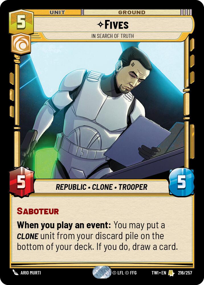 Fives - In Search of Truth (216/257) (216/257) [Twilight of the Republic] | Galactic Gamez