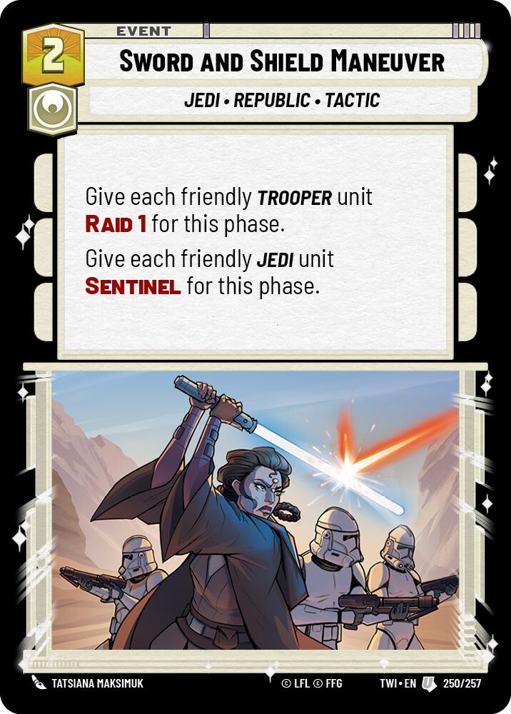 Sword and Shield Maneuver (250/257) (250/257) [Twilight of the Republic] | Galactic Gamez