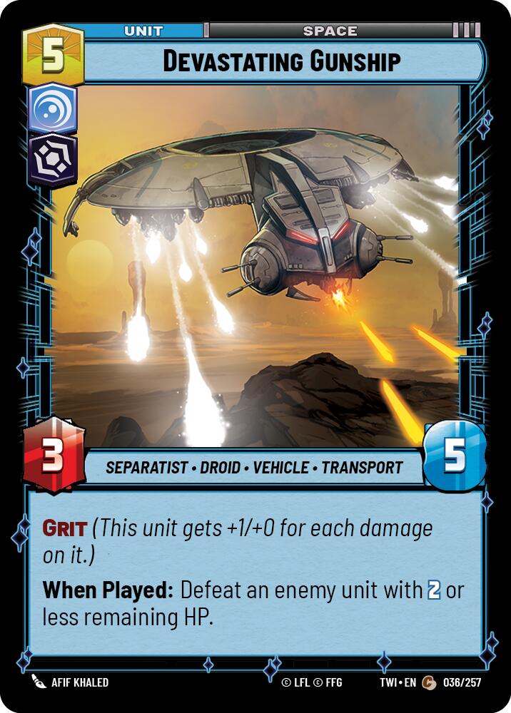 Devastating Gunship (036/257) (036/257) [Twilight of the Republic] | Galactic Gamez