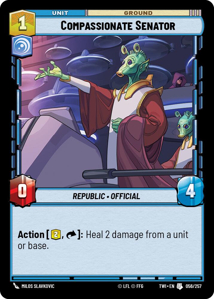Compassionate Senator (056/257) (056/257) [Twilight of the Republic] | Galactic Gamez