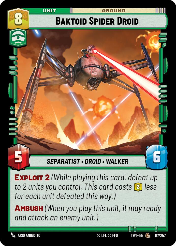 Baktoid Spider Droid (117/257) (117/257) [Twilight of the Republic] | Galactic Gamez