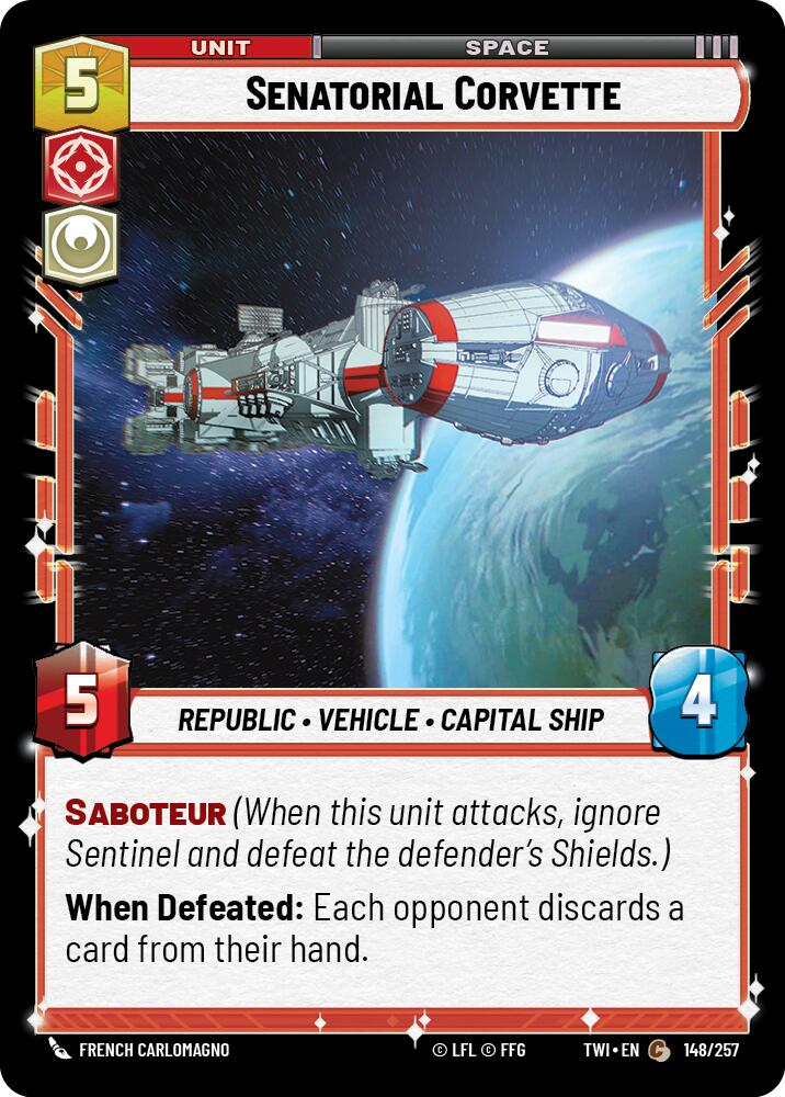 Senatorial Corvette (148/257) (148/257) [Twilight of the Republic] | Galactic Gamez