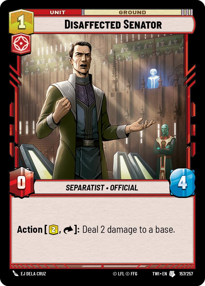 Disaffected Senator (157/257) (157/257) [Twilight of the Republic] | Galactic Gamez
