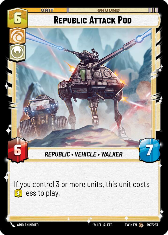 Republic Attack Pod (197/257) (197/257) [Twilight of the Republic] | Galactic Gamez