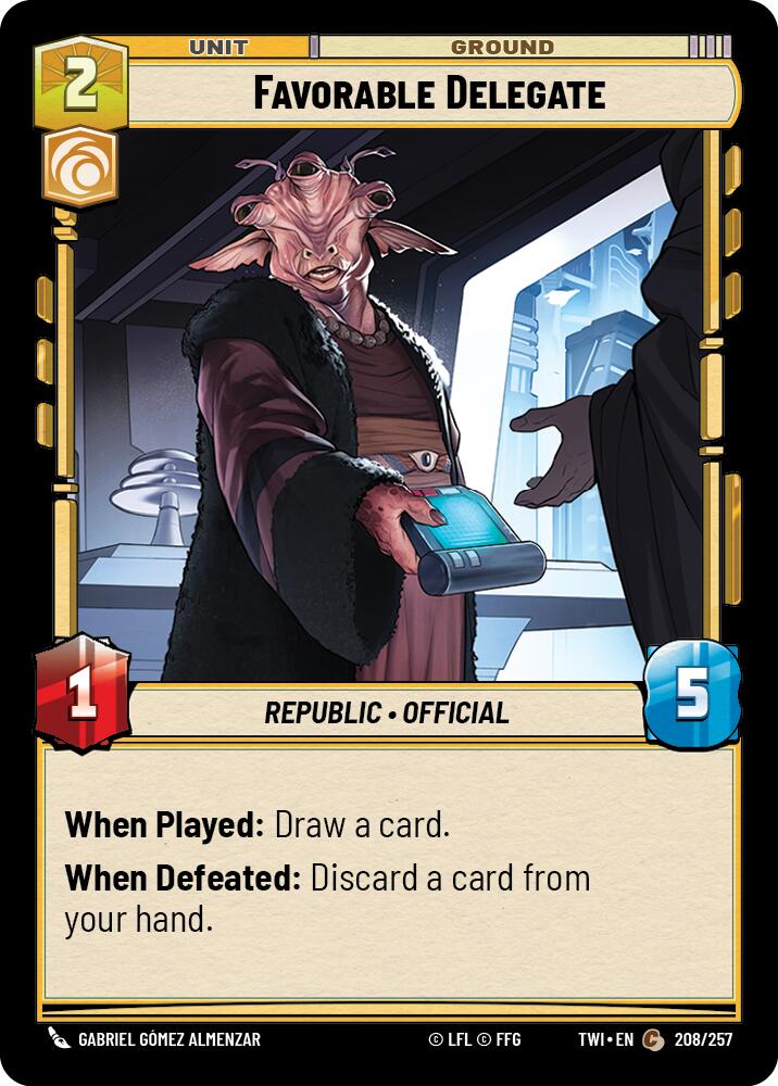 Favorable Delegate (208/257) (208/257) [Twilight of the Republic] | Galactic Gamez