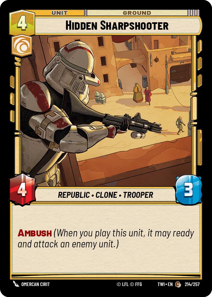 Hidden Sharpshooter (214/257) (214/257) [Twilight of the Republic] | Galactic Gamez