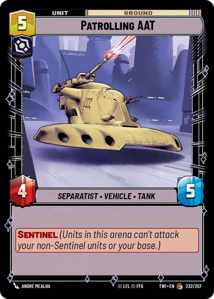 Patrolling AAT (232/257) (232/257) [Twilight of the Republic] | Galactic Gamez