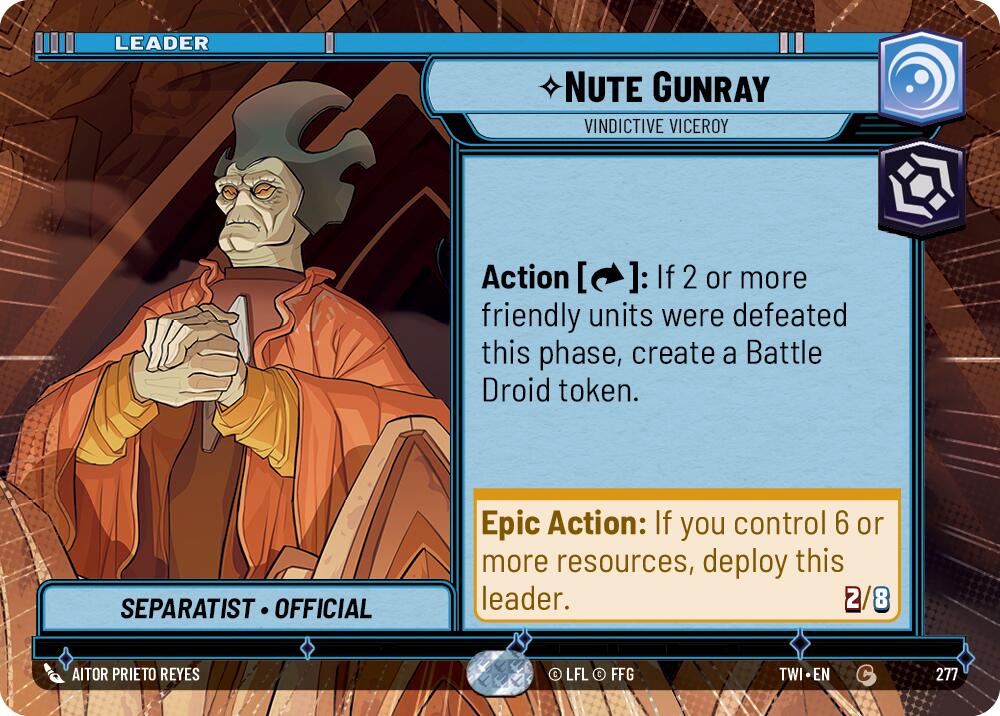 Nute Gunray - Vindictive Viceroy (277) (Hyperspace) (277) [Twilight of the Republic] | Galactic Gamez