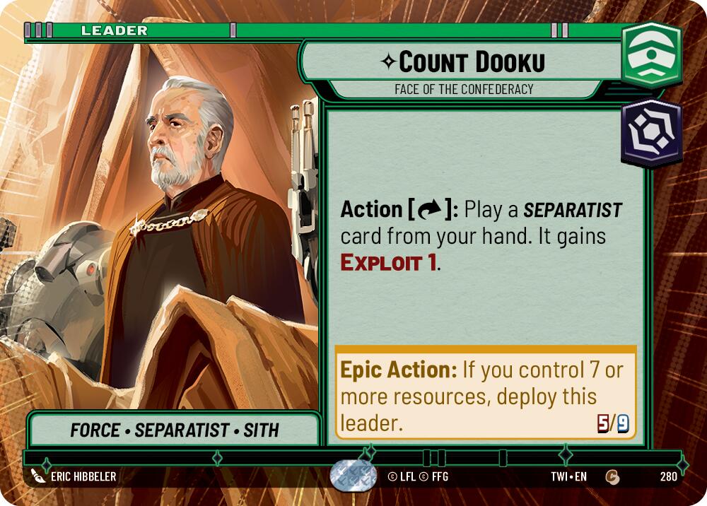 Count Dooku - Face of the Confederacy (280) (Hyperspace) (280) [Twilight of the Republic] | Galactic Gamez