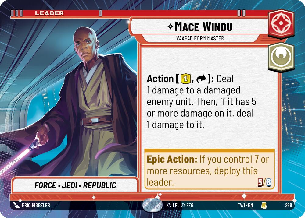 Mace Windu - Vaapad Form Master (288) (Hyperspace) (288) [Twilight of the Republic] | Galactic Gamez