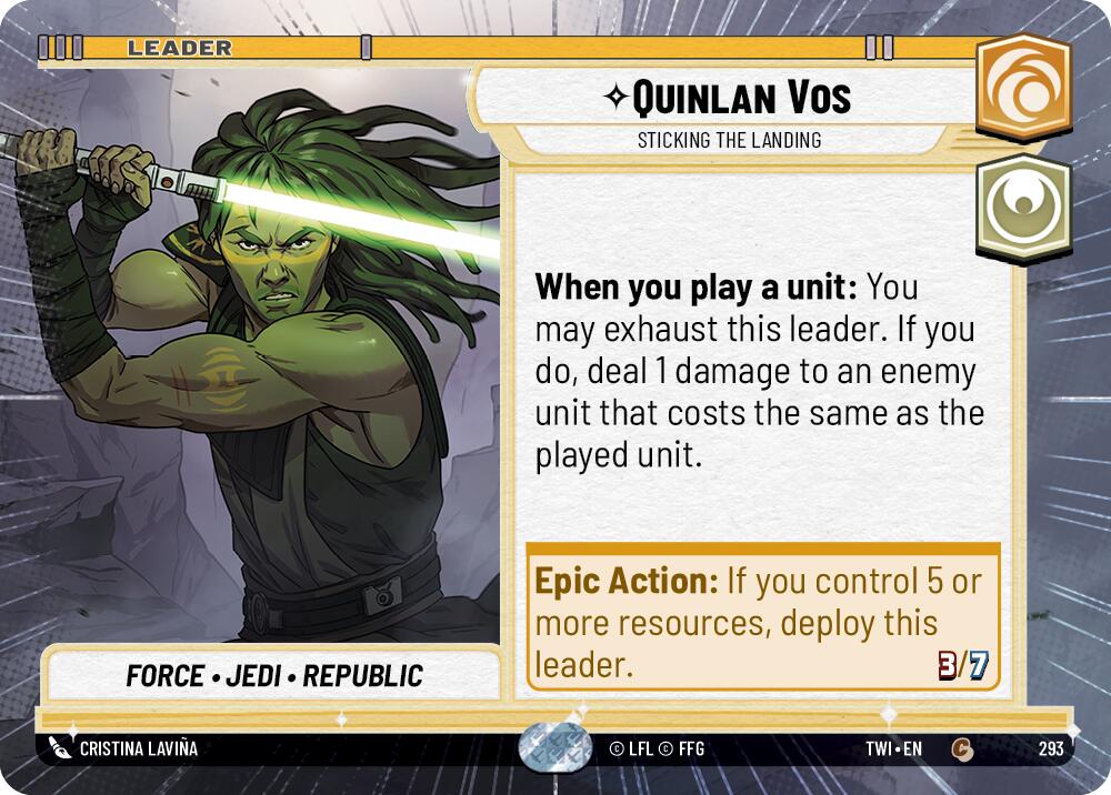 Quinlan Vos - Sticking the Landing (293) (Hyperspace) (293) [Twilight of the Republic] | Galactic Gamez