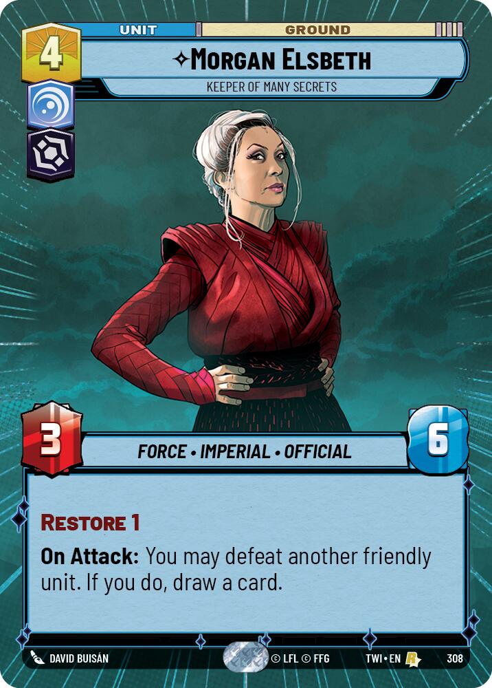 Morgan Elsbeth - Keeper of Many Secrets (308) (Hyperspace) (308) [Twilight of the Republic] | Galactic Gamez