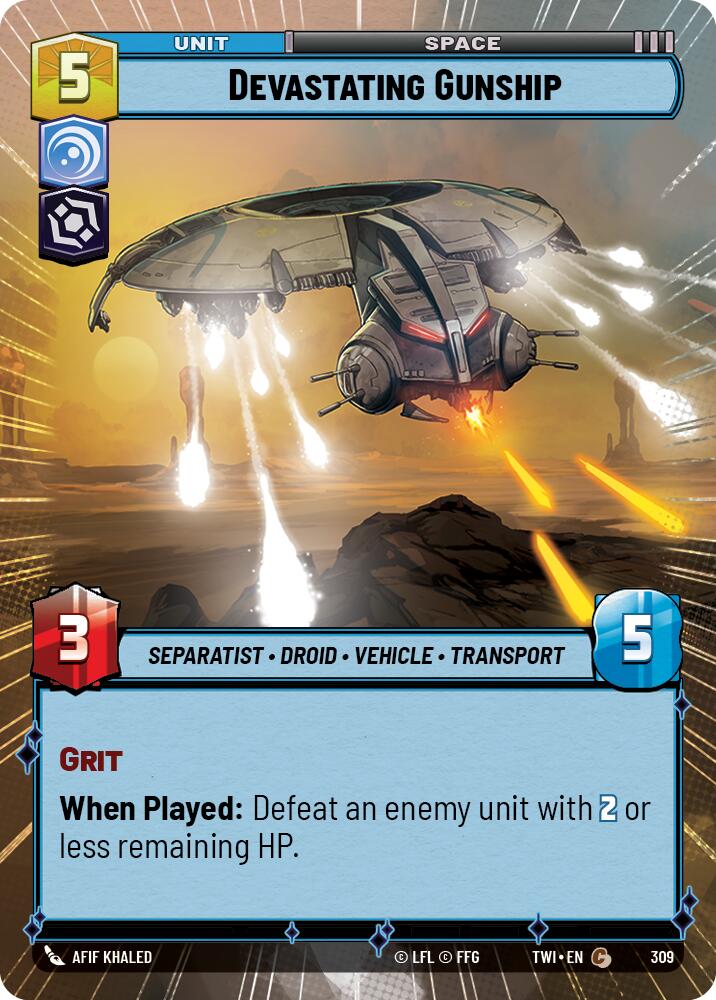 Devastating Gunship (309) (Hyperspace) (309) [Twilight of the Republic] | Galactic Gamez