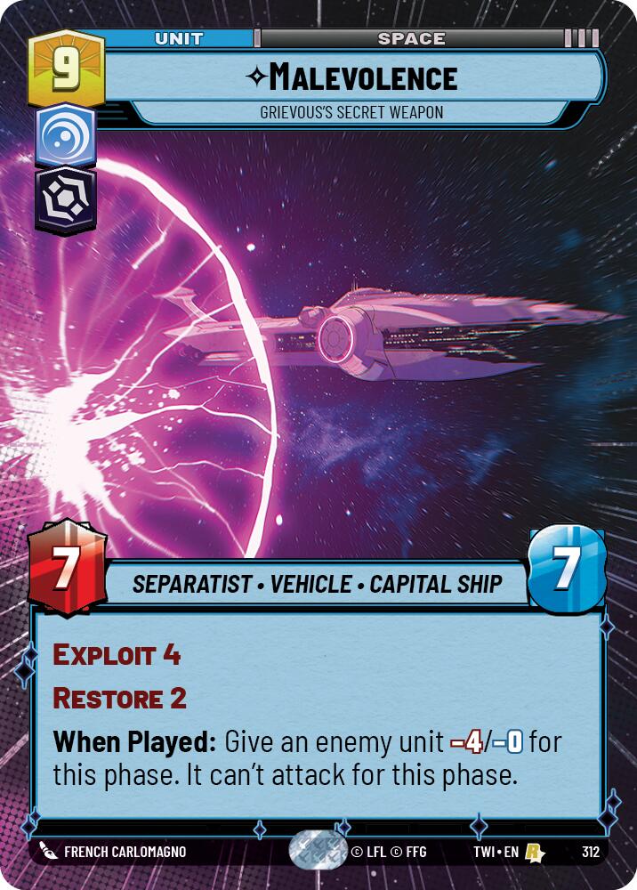 Malevolence - Grievous's Secret Weapon (312) (Hyperspace) (312) [Twilight of the Republic] | Galactic Gamez