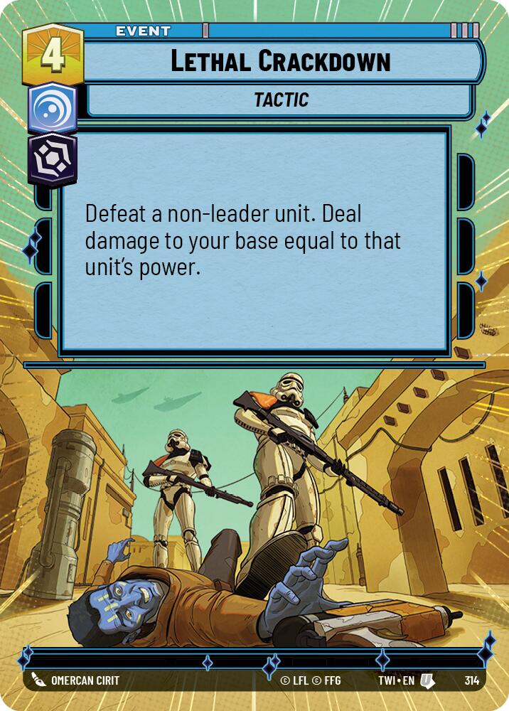 Lethal Crackdown (314) (Hyperspace) (314) [Twilight of the Republic] | Galactic Gamez