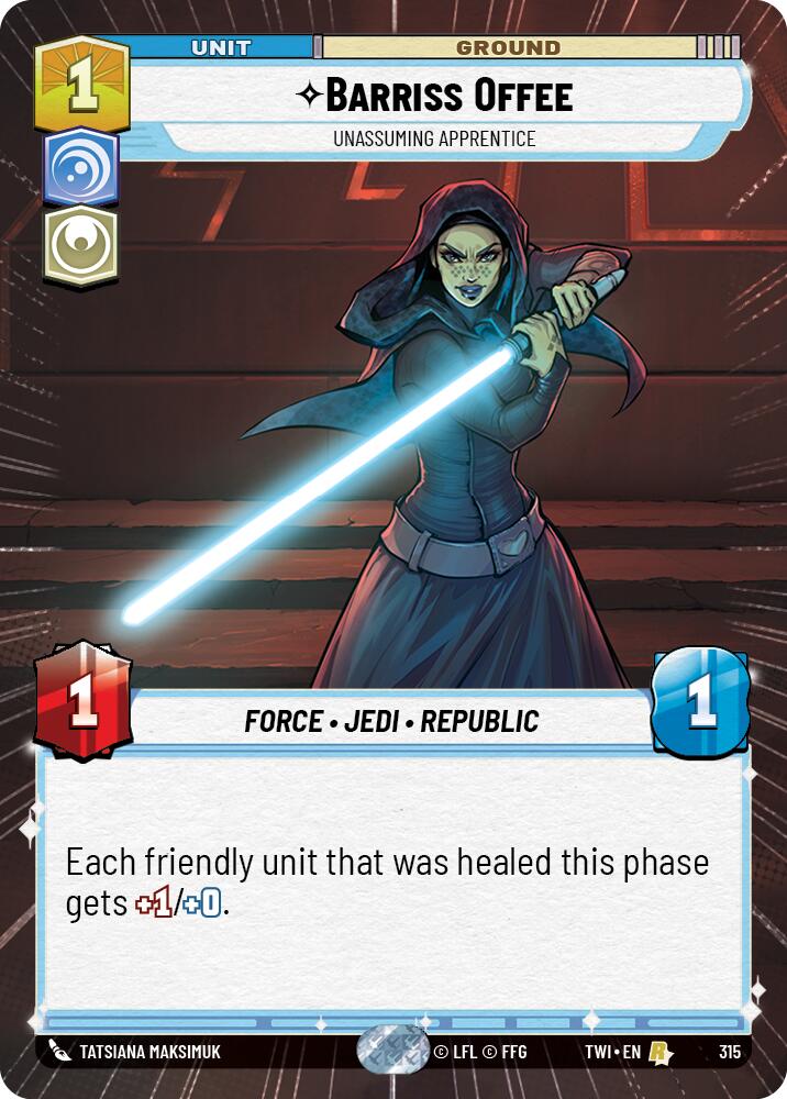 Barriss Offee - Unassuming Apprentice (315) (Hyperspace) (315) [Twilight of the Republic] | Galactic Gamez