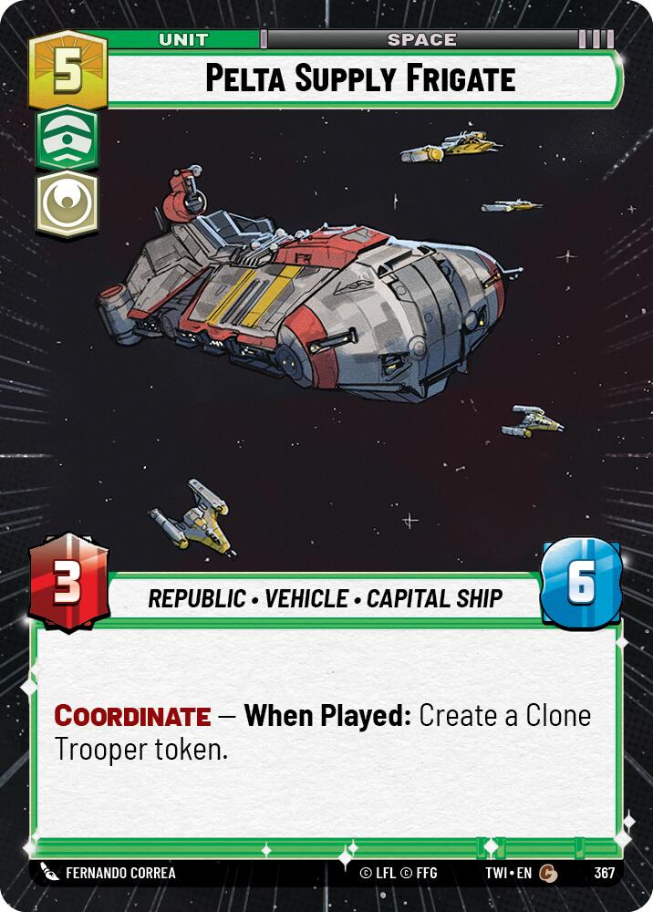 Pelta Supply Frigate (367) (Hyperspace) (367) [Twilight of the Republic] | Galactic Gamez