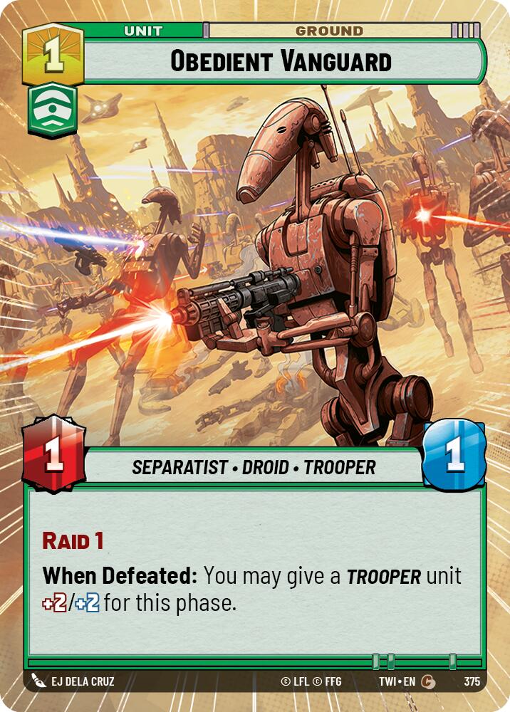 Obedient Vanguard (375) (Hyperspace) (375) [Twilight of the Republic] | Galactic Gamez