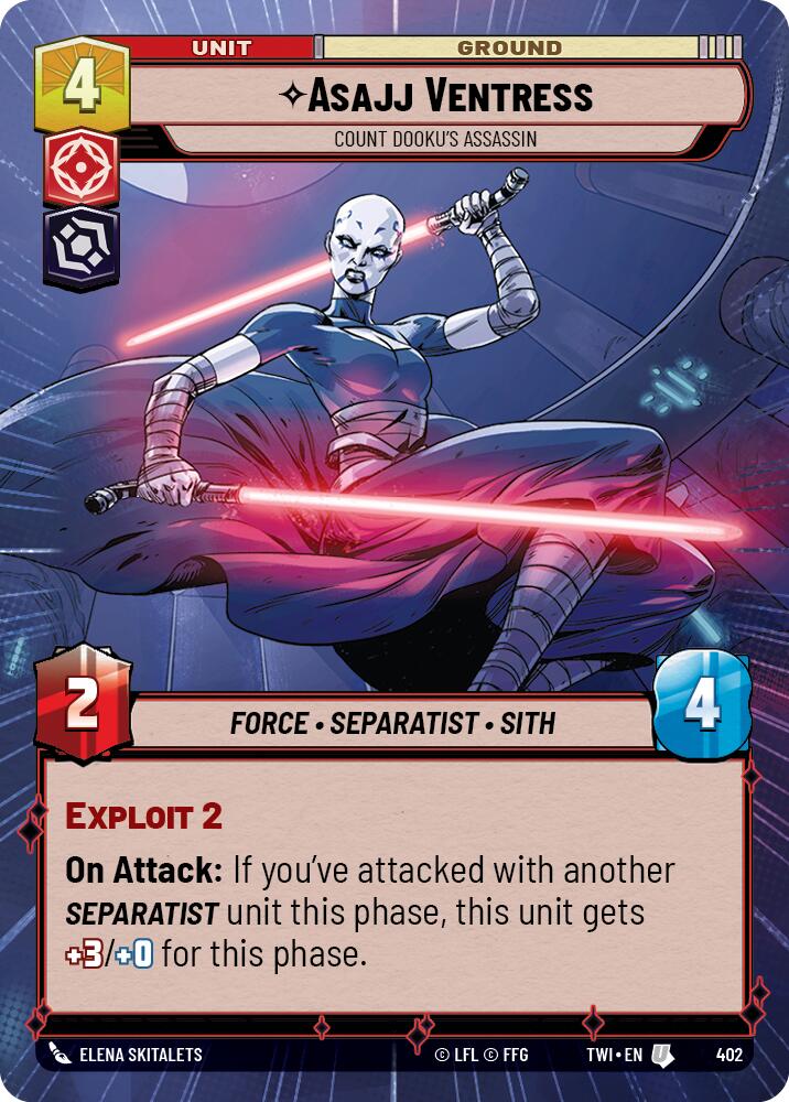 Asajj Ventress - Count Dooku's Assassin (402) (Hyperspace) (402) [Twilight of the Republic] | Galactic Gamez