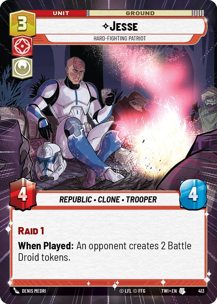 Jesse - Hard-Fighting Patriot (413) (Hyperspace) (413) [Twilight of the Republic] | Galactic Gamez