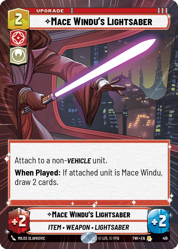 Mace Windu's Lightsaber (419) (Hyperspace) (419) [Twilight of the Republic] | Galactic Gamez