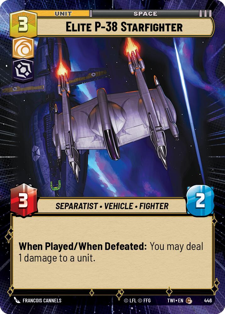 Elite P-38 Starfighter (446) (Hyperspace) (446) [Twilight of the Republic] | Galactic Gamez
