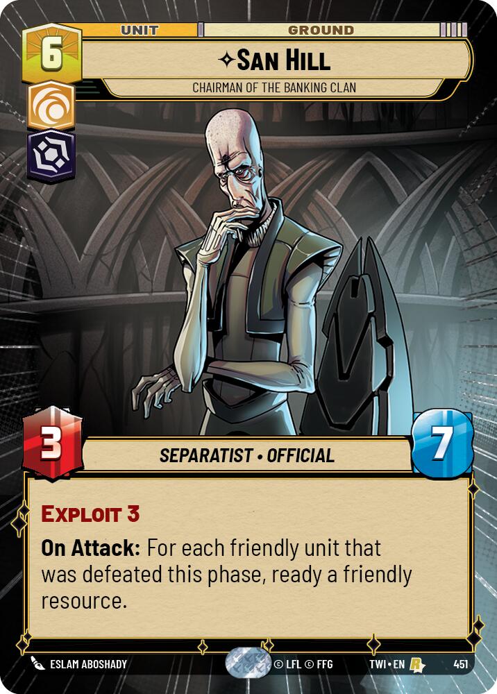 San Hill - Chairman of the Banking Clan (451) (Hyperspace) (451) [Twilight of the Republic] | Galactic Gamez