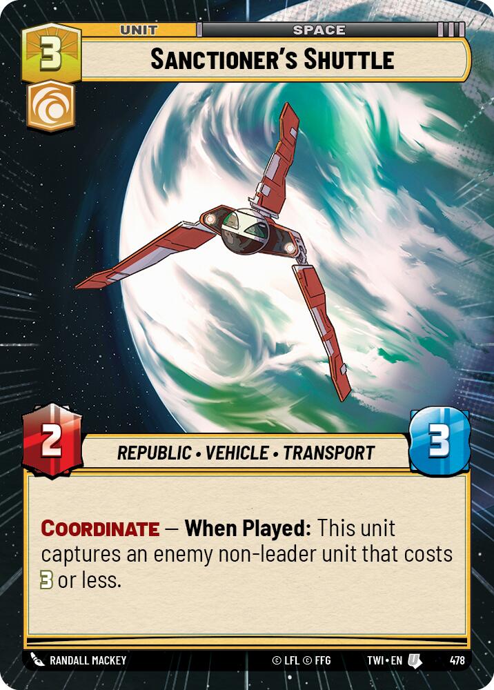Sanctioner's Shuttle (478) (Hyperspace) (478) [Twilight of the Republic] | Galactic Gamez