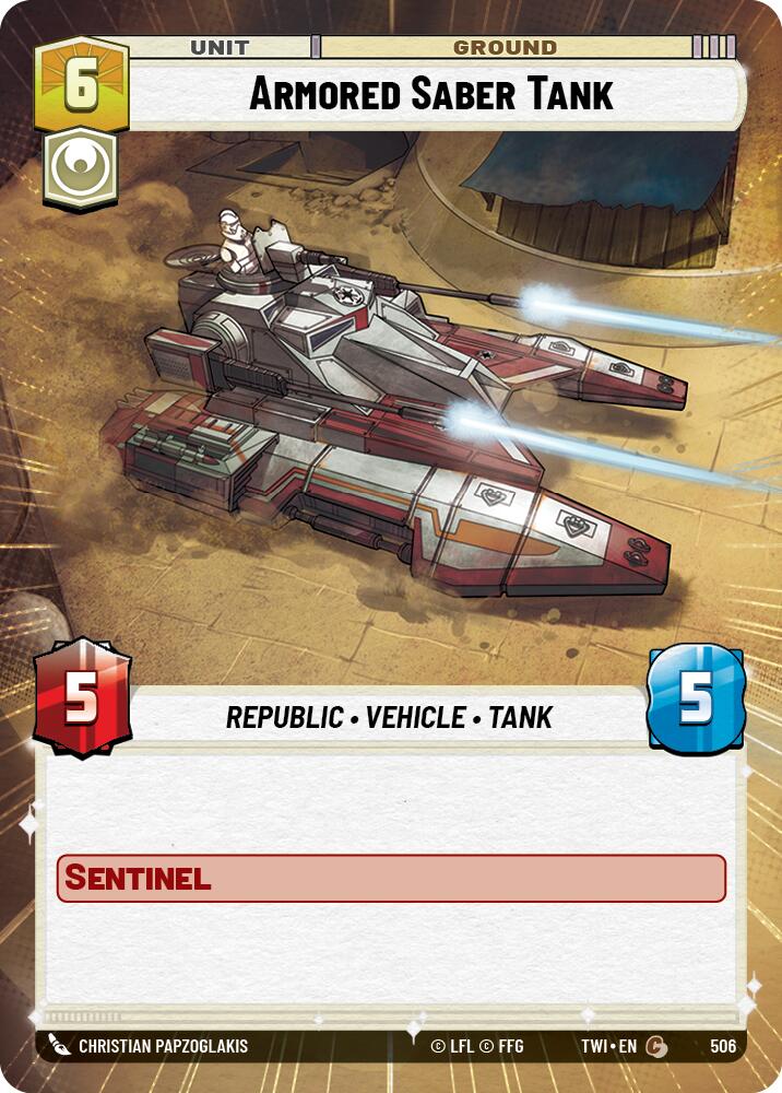 Armored Saber Tank (506) (Hyperspace) (506) [Twilight of the Republic] | Galactic Gamez