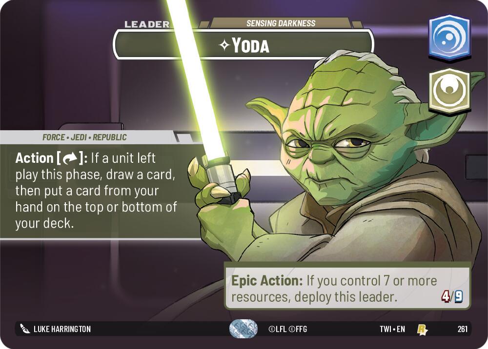Yoda - Sensing Darkness (261) (Showcase) (261) [Twilight of the Republic] | Galactic Gamez