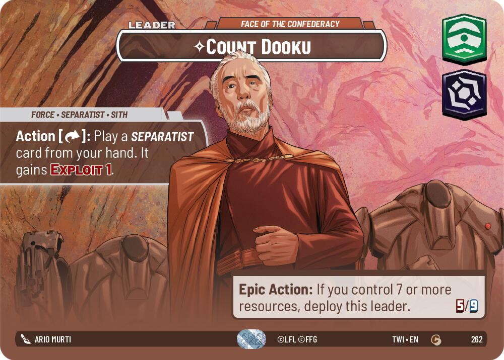 Count Dooku - Face of the Confederacy (262) (Showcase) (262) [Twilight of the Republic] | Galactic Gamez