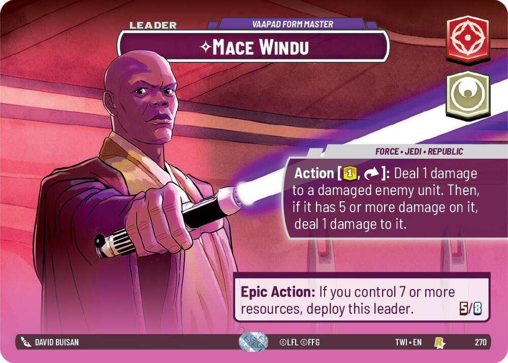 Mace Windu - Vaapad Form Master (270) (Showcase) (270) [Twilight of the Republic] | Galactic Gamez