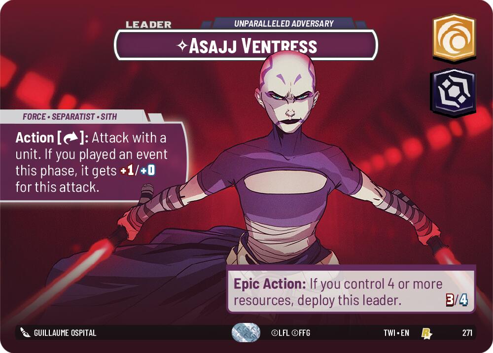 Asajj Ventress - Unparalleled Adversary (271) (Showcase) (271) [Twilight of the Republic] | Galactic Gamez