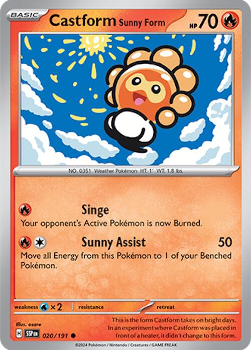 Castform Sunny Form (020/191) [Scarlet & Violet: Surging Sparks] | Galactic Gamez